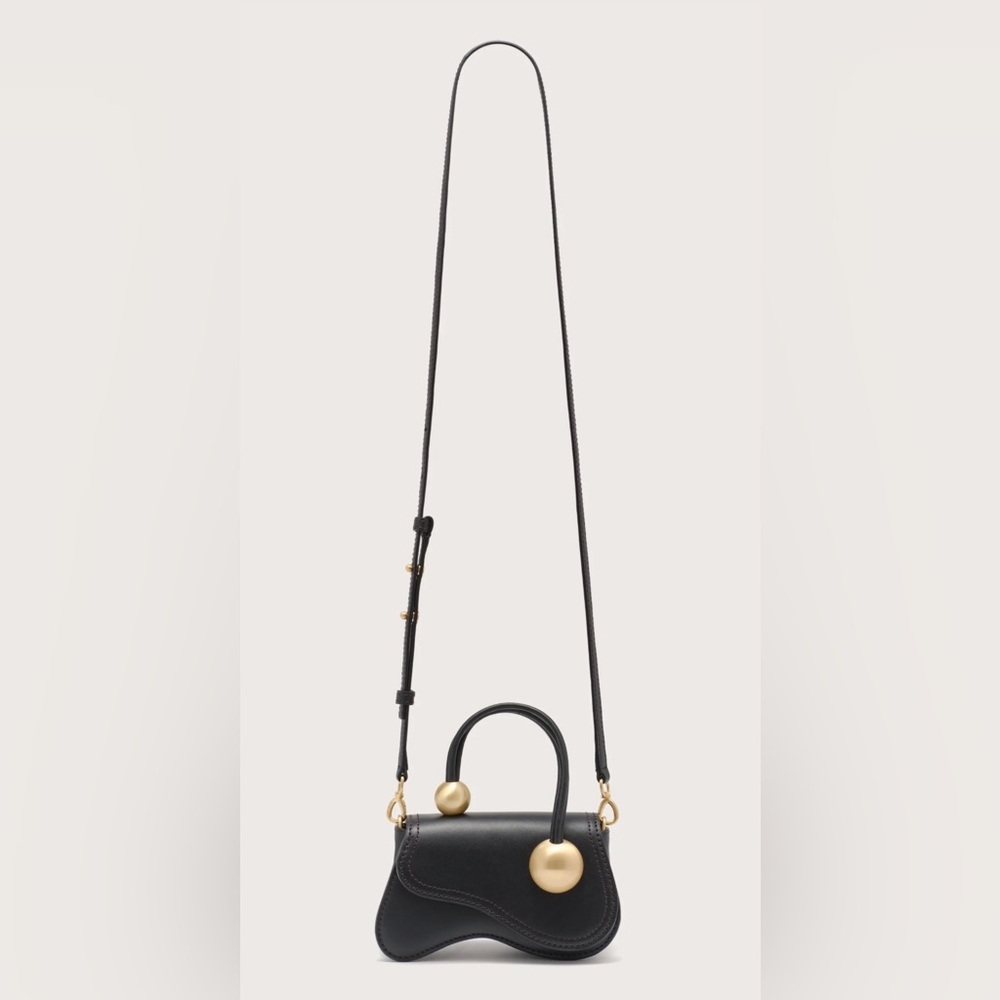 Cult Gaia Kazia Leather Crossbody Bag in Black - Picture 5 of 12